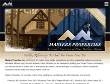 Tablet Screenshot of masterspropertiesinc.com
